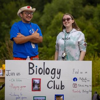 Two members of UW-Platteville's Biology Club