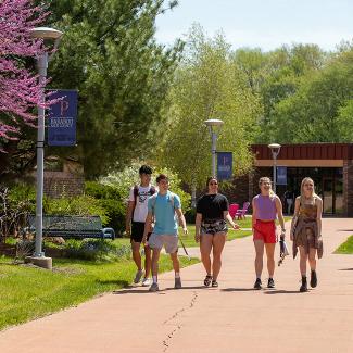 Students walking on Baraboo Campus