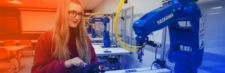 Neela Boevets in Robotics Lab