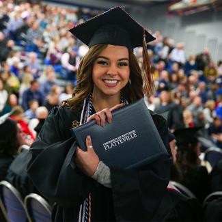 Student receiving diploma