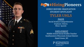 Tyler Uhls, Hired Before Graduation