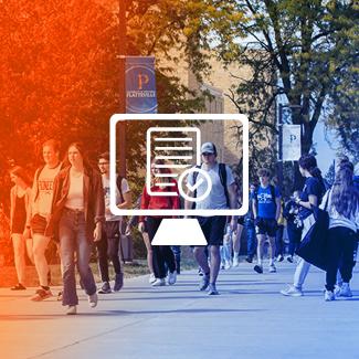 Students walking on campus