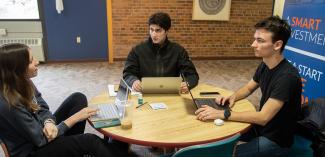 students collaborating