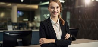 women working at desk