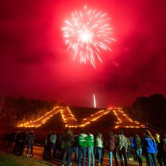 Homecoming M fireworks