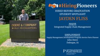 Jayden Fliss, Hired Before Graduation