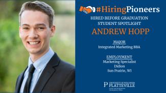 Andrew Hopp, Hired Before Graduation