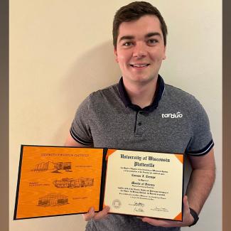 Connor Trempe, graduate of UW-Platteville accelerated bachelor’s to master’s pathway