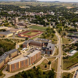 aerial of UW-Platteville campus