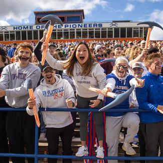 Students cheering