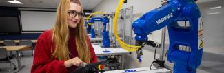 Neela Boevets in Robotics Lab