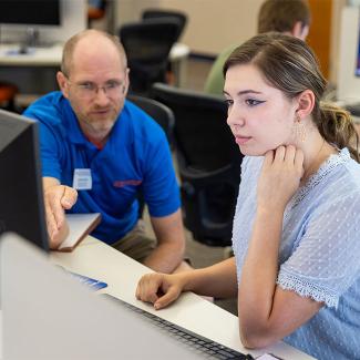 Student gets assistance 