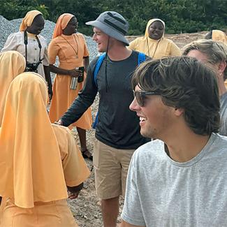 UW-Platteville students meet the FST Sister in Adumasa, Ghana