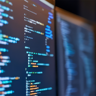 Computer screens with code on them