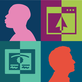 illustration of people in profile