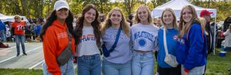 UW-Platteville students and alumni enjoying Homecoming