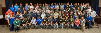 Students and alumni at the UW-Platteville Construction Networking Event