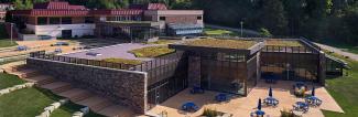 Bird's eye view of Baraboo Sauk County campus buildings
