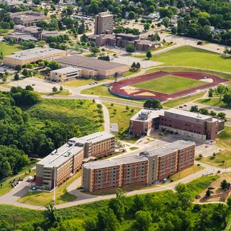 Aerial view of UW-Platteville campus