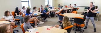 UW-Platteville students are participating in our award-winning School of Education program through a lecture.