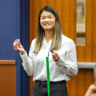 UW-Platteville student with first place assisted zipper device creation