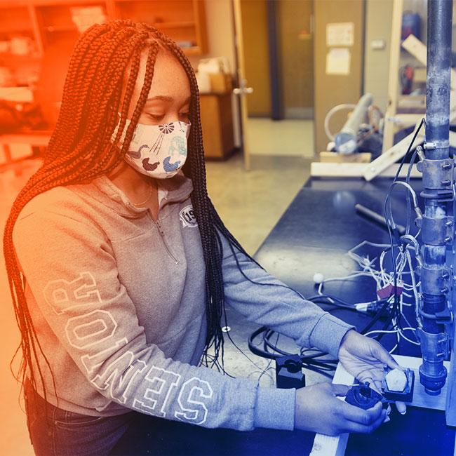 Woman in lab